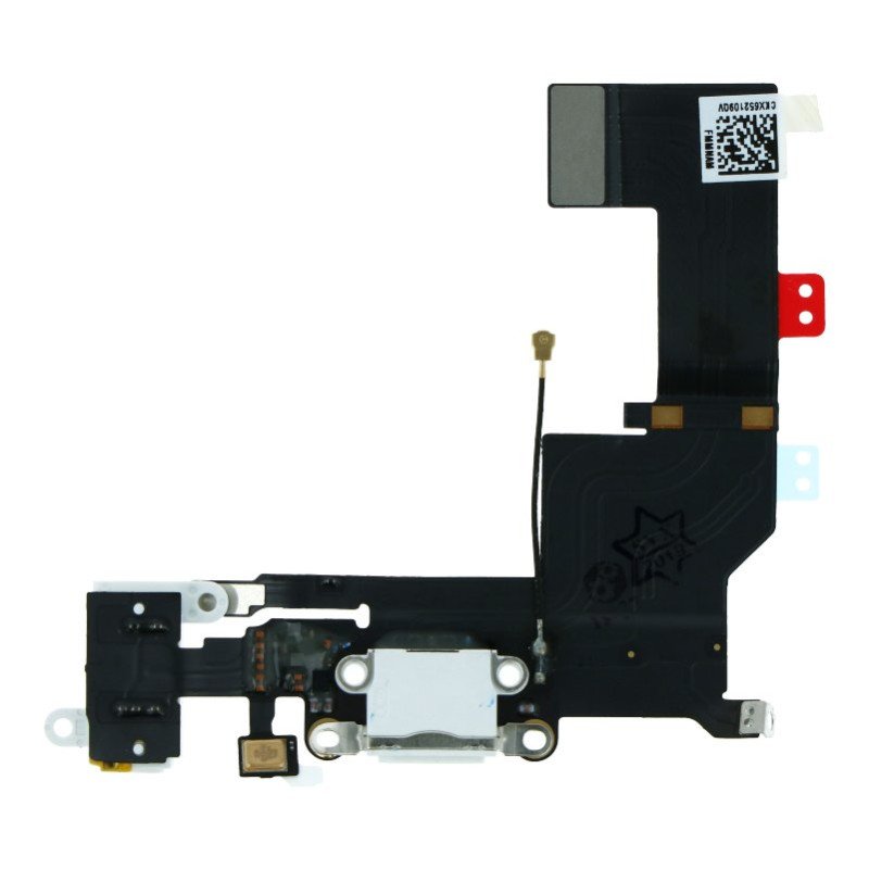 Charging Port Flex Cable with Headphone Jack Flex Cable for iPhone 5s White Premium
