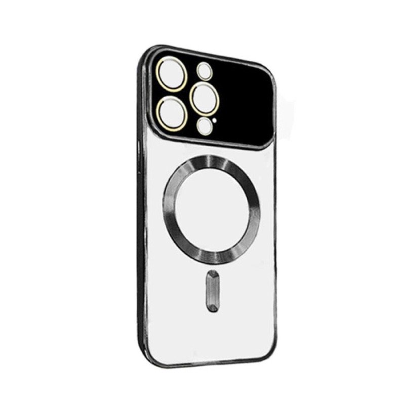 Magsafe Back Cover / Μαγνητική Θήκη Ασύρματης Φόρτισης Με Προστασία Κάμερας Για Iphone 15  - Χρώμα : Μαυρο