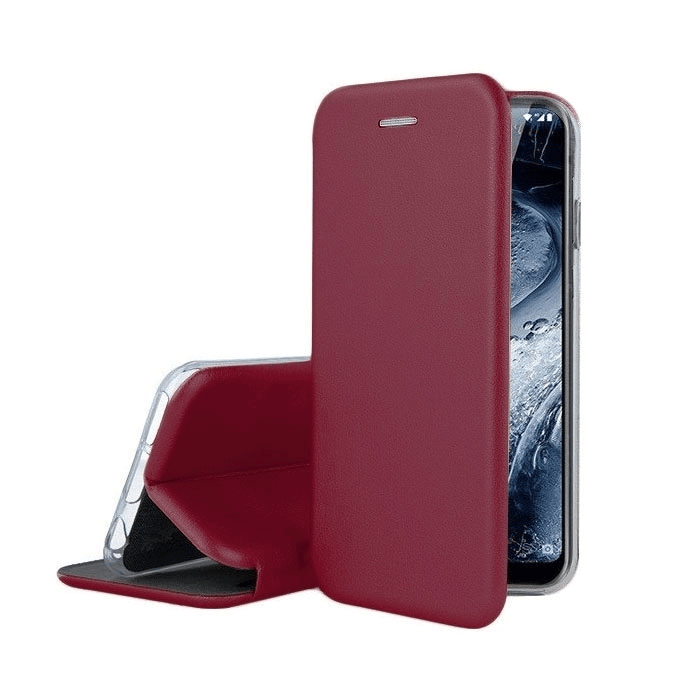 Smart Magnet Elegance Book For Iphone 11 (6.1) - Color : Bordeaux