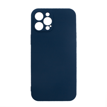 Θήκη Πλάτης Σιλικόνης Back Cover για IPhone 12 Pro Max - Χρώμα : Σκούρο Μπλε