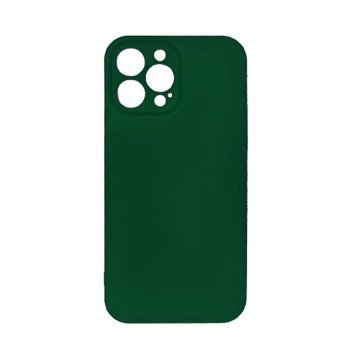 Θήκη Πλάτης Σιλικόνης Back Cover για IPhone 13 Pro Max - Χρώμα : Σκούρο Πράσινο