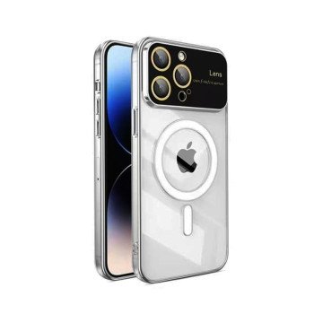 Magsafe Back Cover / Μαγνητική Θήκη Ασύρματης Φόρτισης Με Προστασία Κάμερας Για Iphone 11 Pro - Χρώμα : Ασημί