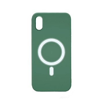 Magsafe Back Cover / Μαγνητική Θήκη HQ Για Iphone XR - Χρώμα : Σκούρο Πράσινο