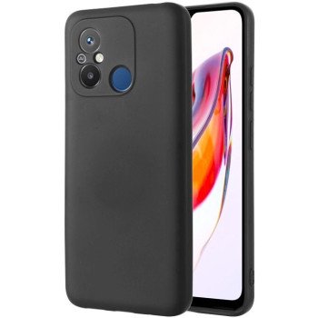 Θήκη Πλάτης Σιλικόνης Back Cover για Xiaomi Redmi 12C Χρώμα : Μαυρο