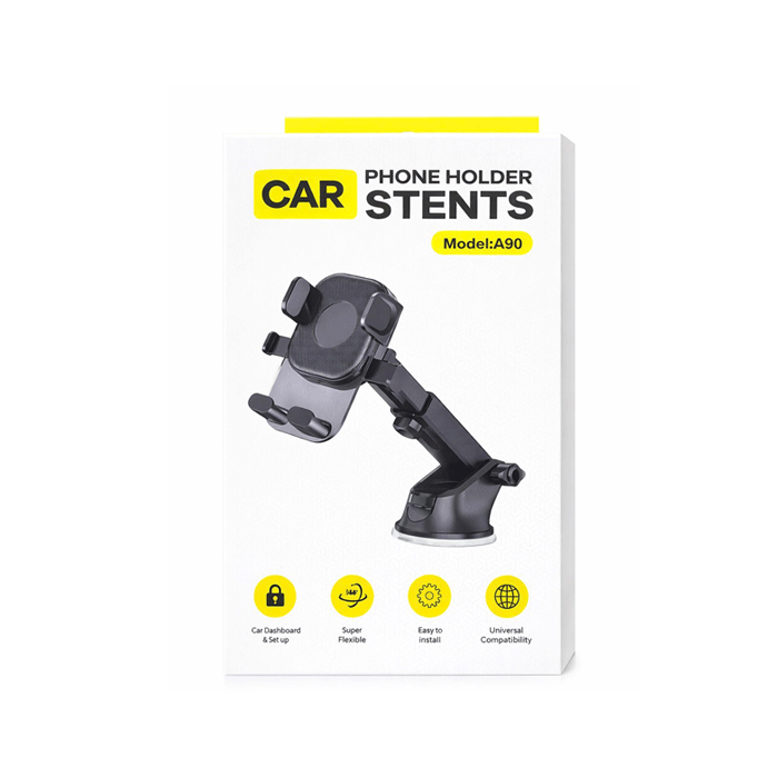 O-LONNIE A90 Mobile Car Stand with Adjustable Hooks - Color: Black