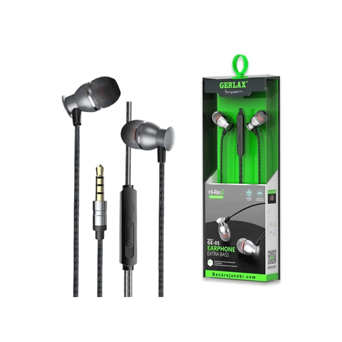 GERLAX GE-05 in-Ear 3.5mm Wired Earphone - Color: Black