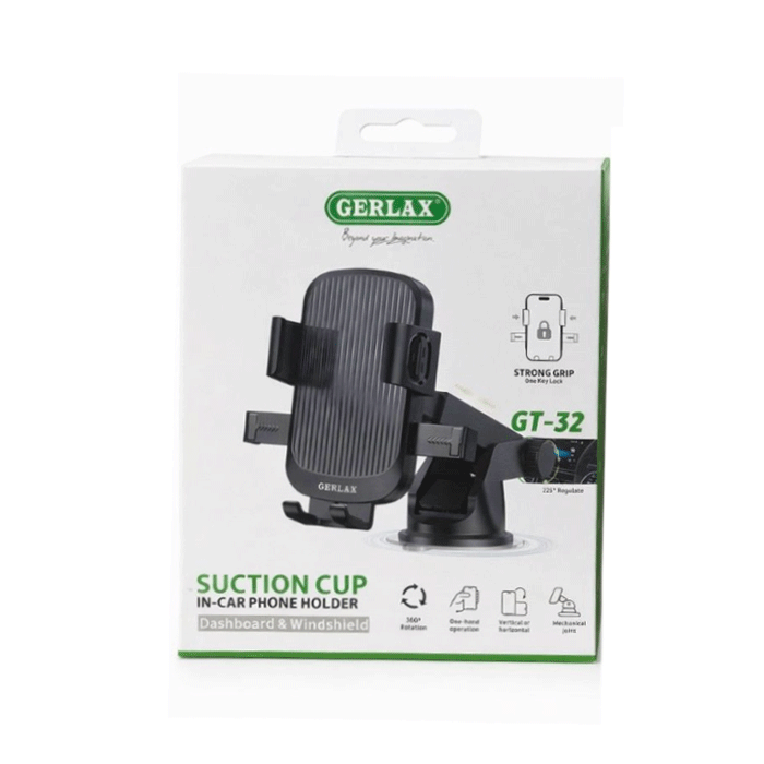 GERLAX GT-32 Mobile Car Stand with Adjustable Hooks - Color: Black