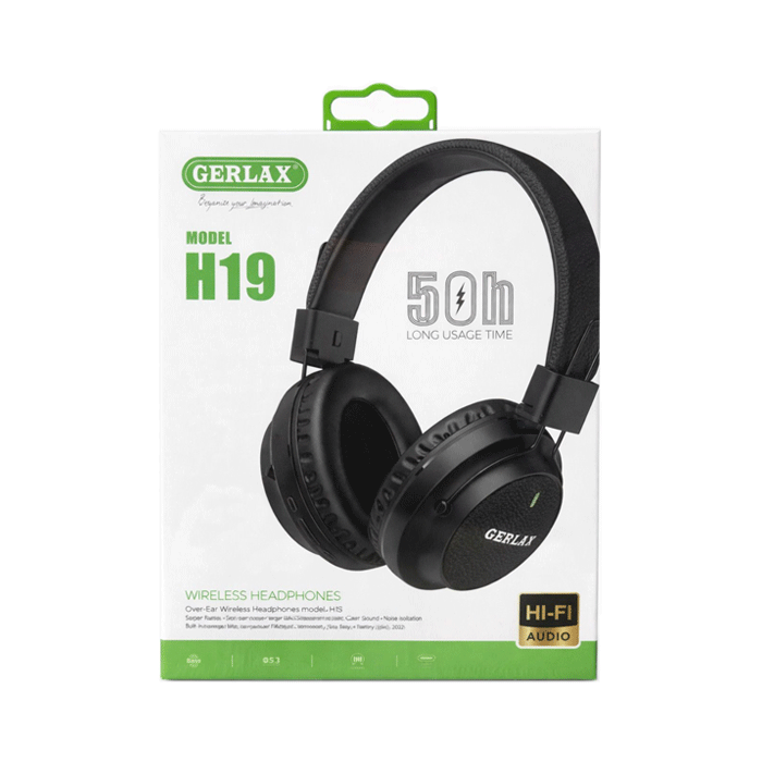 GERLAX H19 Wireless Bluetooth Headphone - Color : Black