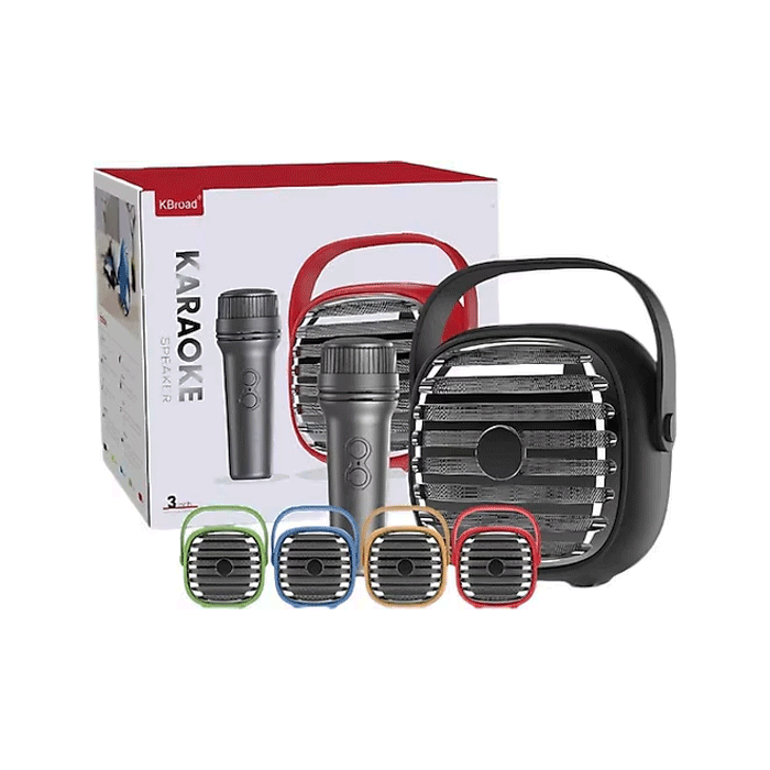 Wireless Speaker KTS-1943 Bluetooth RGB Color : Black