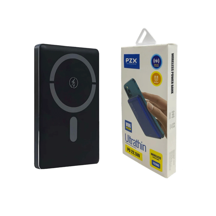 PZX V86 Magnetic Power Bank Fast Charging 22.5W 10000mAh - Color: Black