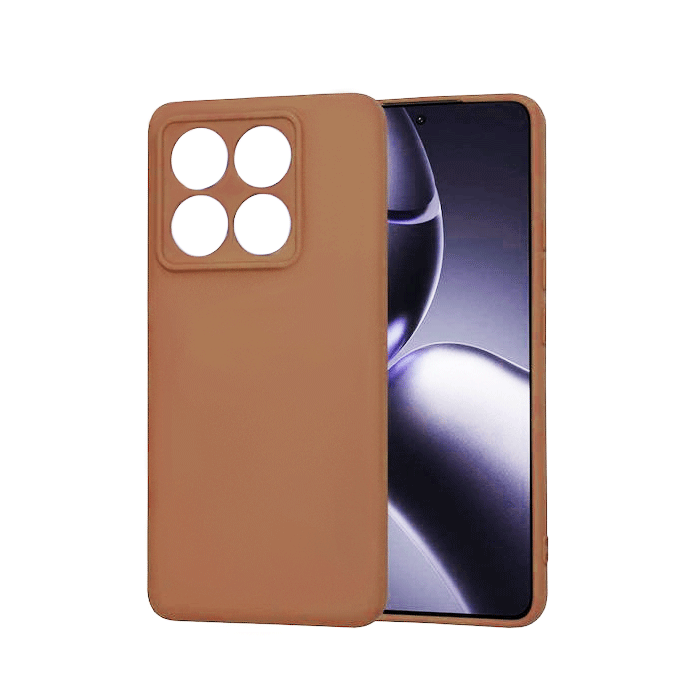 Θήκη Πλάτης Σιλικόνης TPU Back Cover για Xiaomi Mi 14T - Χρώμα : Καφέ