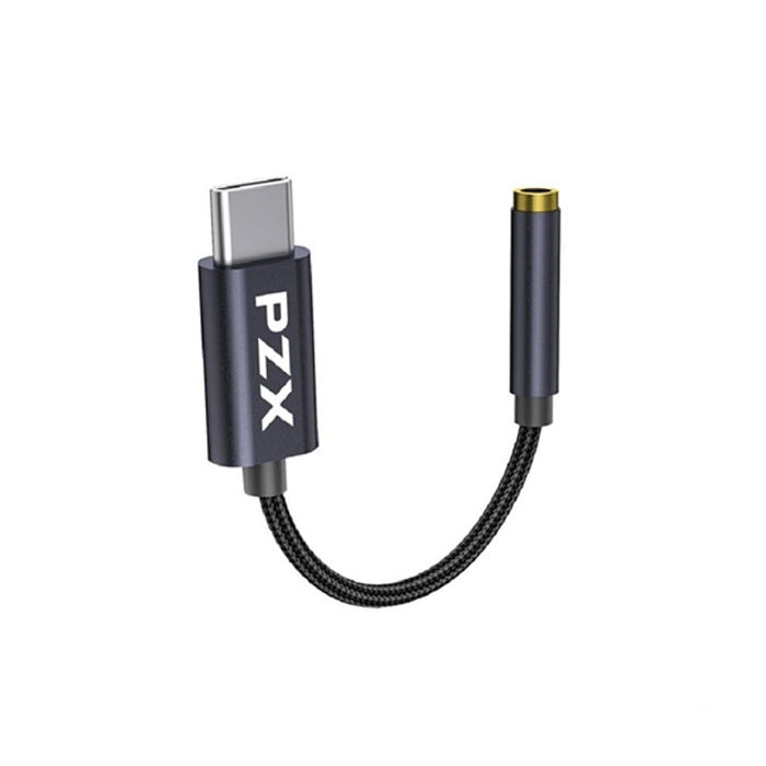 PZX-1507 Μετατροπέας USB-C Male ΣΕ AUX 3.5mm Adaptor With Cable 20cm - Χρώμα: Μαύρο