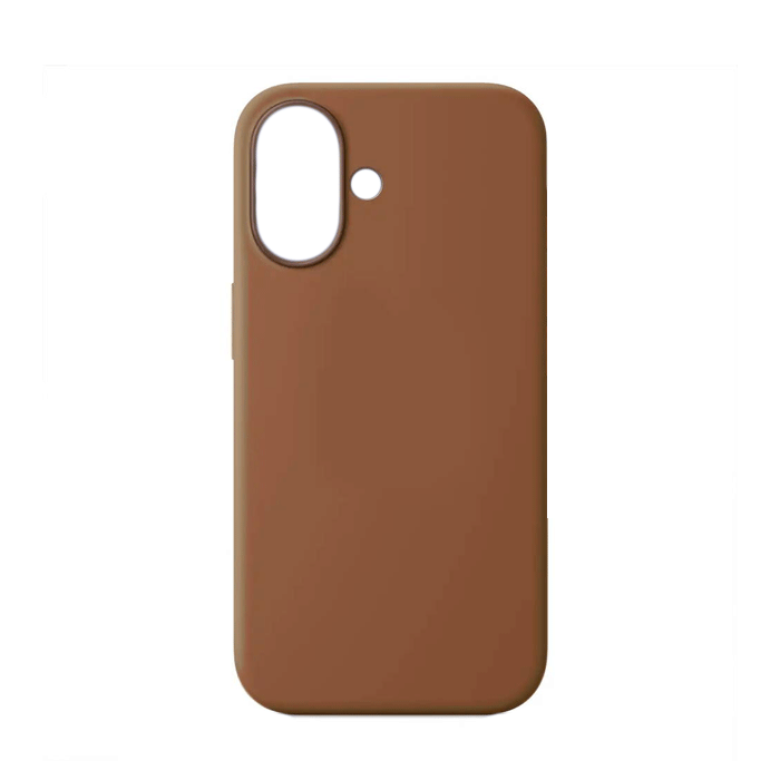 Θήκη Πλάτης Σιλικόνης Soft Back Cover για IPhone 16 - Χρώμα : Καφέ