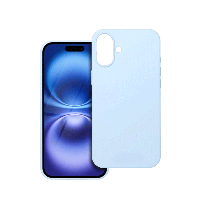 Θήκη Πλάτης Σιλικόνης Soft Back Cover για IPhone 16 Plus - Χρώμα : Γαλάζιο