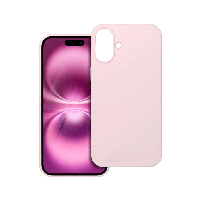Θήκη Πλάτης Σιλικόνης Soft Back Cover για IPhone 16 Plus - Χρώμα : Ροζ
