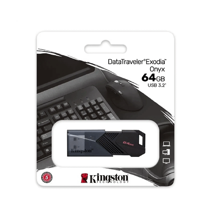 Kingston pendrive 64GB USB-A DT70 - Χρώμα : Μαυρο