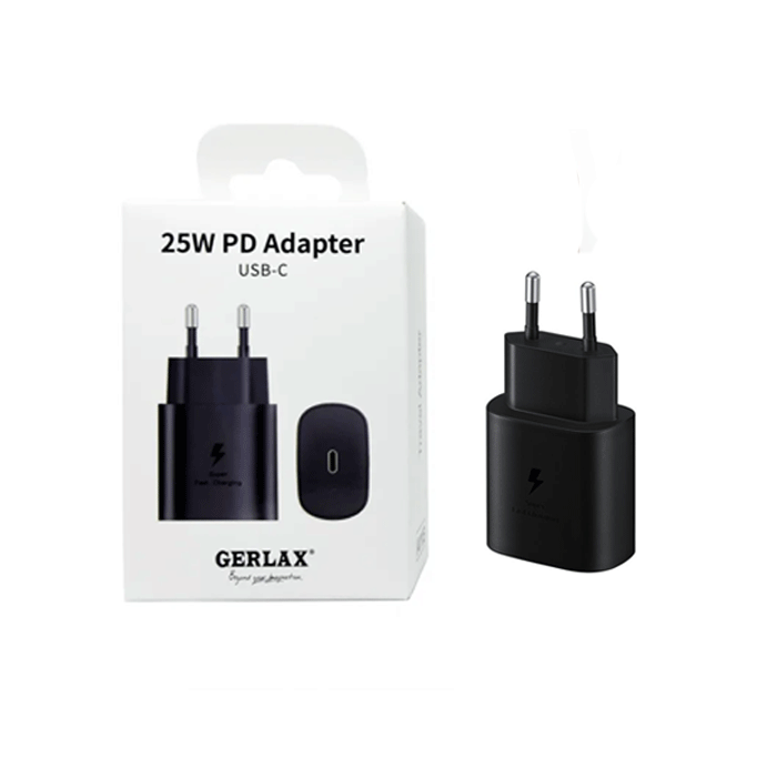 GERLAX A11S Αντάπτορας PD 25W Mobile Charger 1 Θύρα TYPE C - Χρώμα: Μαυρο