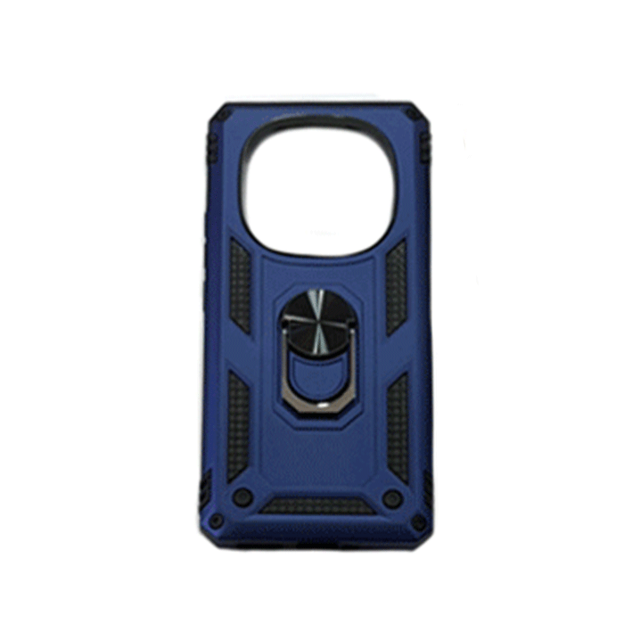 Armor Ring Stand Back Cover / Θήκη Πλάτης Armor Με Βάση Δαχτυλίδι Στήριξης Για Xiaomi Redmi 14C - Χρώμα : Σκούρο Μπλε