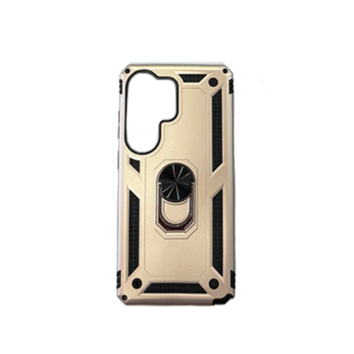 Armor Ring Stand Back Cover / Θήκη Πλάτης Armor Με Βάση Δαχτυλίδι Στήριξης Για Samsung Galaxy S21 Ultra - Χρώμα : Χρυσό