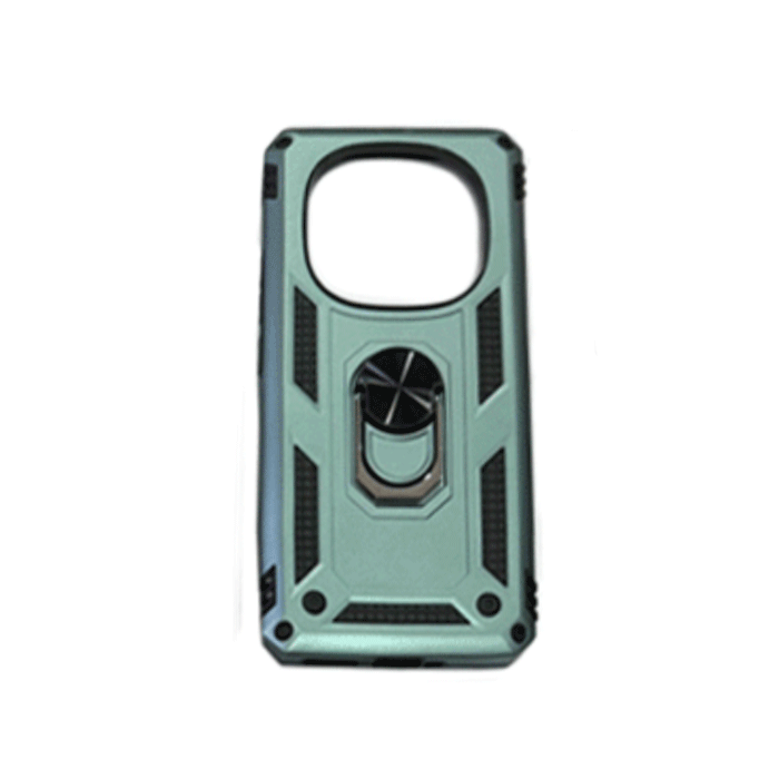 Armor Ring Stand Back Cover / Θήκη Πλάτης Armor Με Βάση Δαχτυλίδι Στήριξης Για Xiaomi Redmi 14C - Χρώμα : Πράσινο