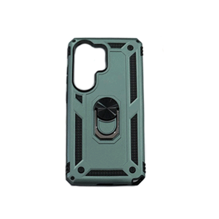 Armor Ring Stand Back Cover / Θήκη Πλάτης Armor Με Βάση Δαχτυλίδι Στήριξης Για Samsung Galaxy S21 Ultra - Χρώμα : Πράσινο