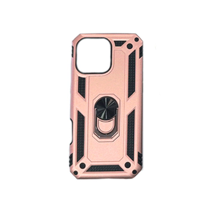 Armor Ring Stand Back Cover / Θήκη Πλάτης Armor Με Βάση Δαχτυλίδι Στήριξης Για Iphone 11 - Χρώμα : Ροζ