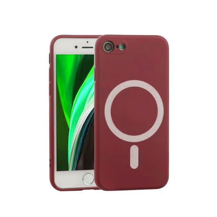 Magsafe Back Cover / Μαγνητική Θήκη HQ Για Iphone 7 Plus/ 8 Plus - Χρώμα : Μπορντό