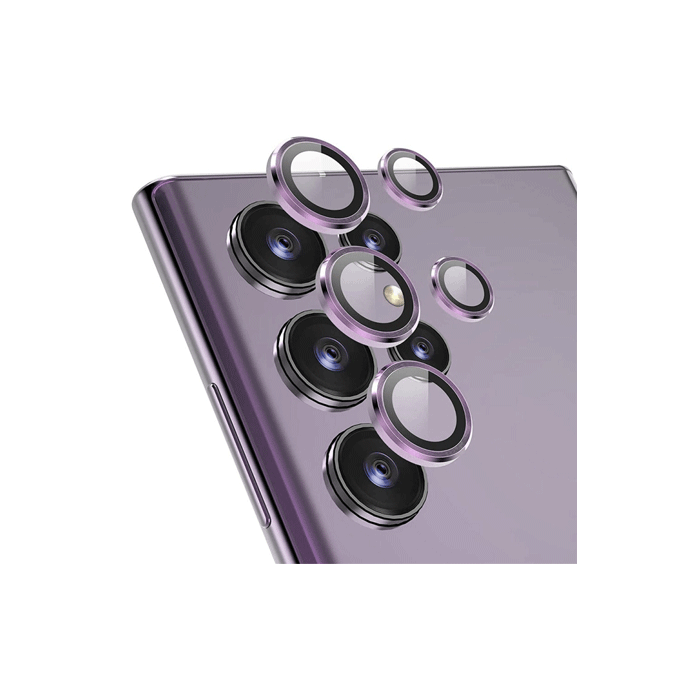 Προστατευτικό Τζαμάκι Κάμερας / Camera Tempered Glass Για Samsung Galaxy S22 Ultra - Χρώμα : Μωβ