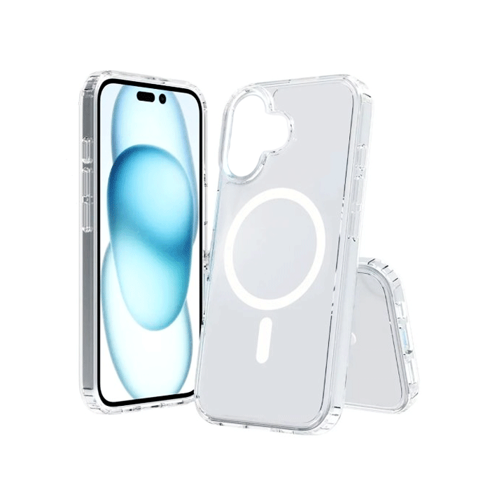 Magsafe Back Cover / Μαγνητική Θήκη Σιλικόνη Για Iphone 16 - Χρώμα : Διάφανο