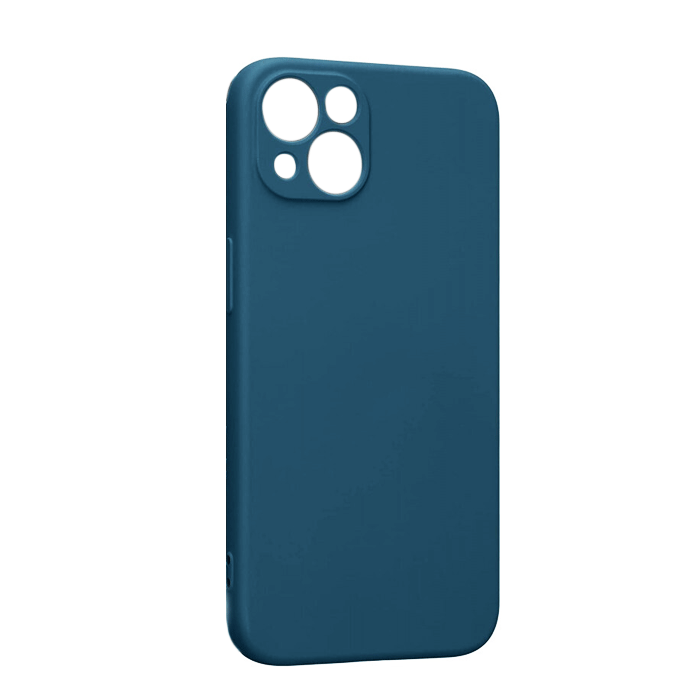 Θήκη Πλάτης Σιλικόνης Back Cover για IPhone 13 - Χρώμα : Σκούρο Μπλε