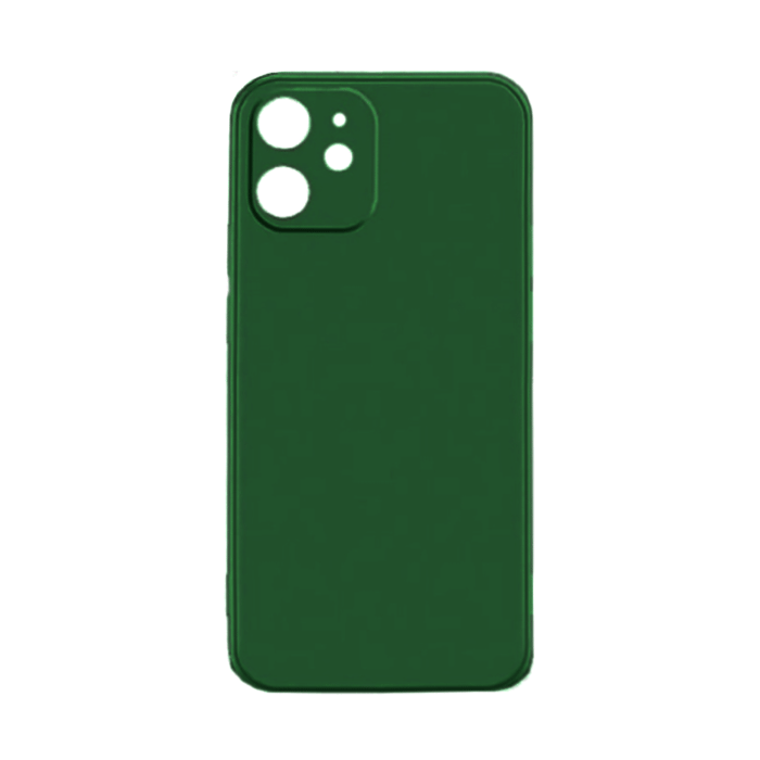 Θήκη Πλάτης Σιλικόνης Back Cover για IPhone 12 / 12 Pro - Χρώμα : Σκούρο Πράσινο