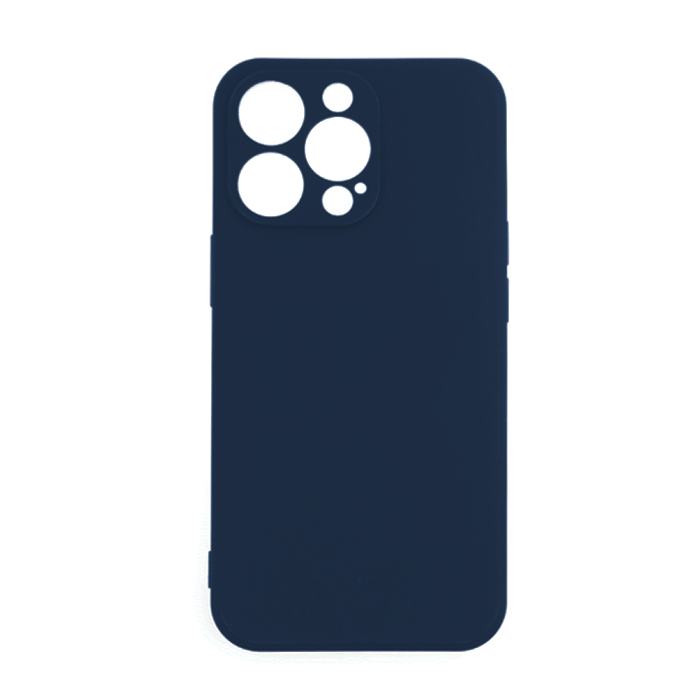 Θήκη Πλάτης Σιλικόνης Back Cover για IPhone 12 - Χρώμα : Σκούρο Μπλε