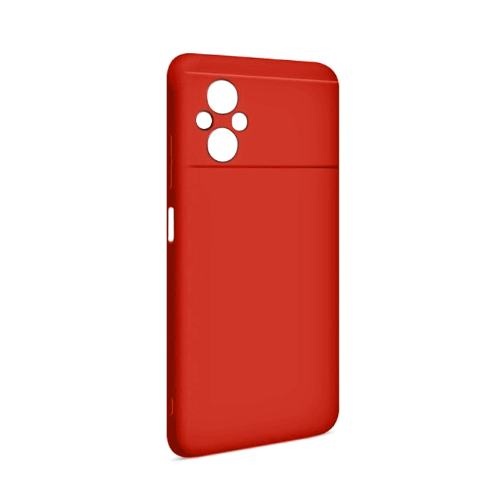 Θήκη Πλάτης Σιλικόνης Back Cover για Xiaomi Poco M5 Χρώμα : Κόκκινο