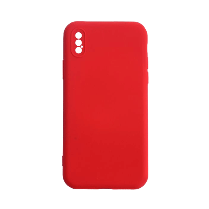 Θήκη Πλάτης Σιλικόνης Back Cover για IPhone X / Xs - Χρώμα : Κόκκινο