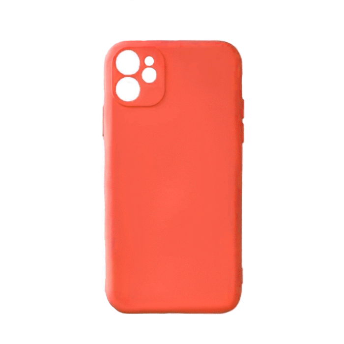 Θήκη Πλάτης Σιλικόνης Back Cover για IPhone 11 - Χρώμα : Κόκκινο