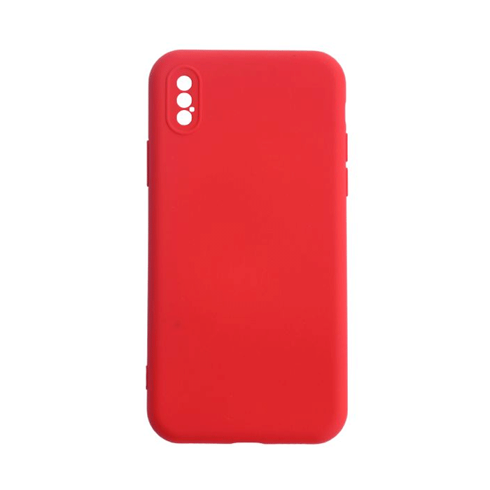 Θήκη Πλάτης Σιλικόνης Back Cover για IPhone XS Max - Χρώμα : Κόκκινο
