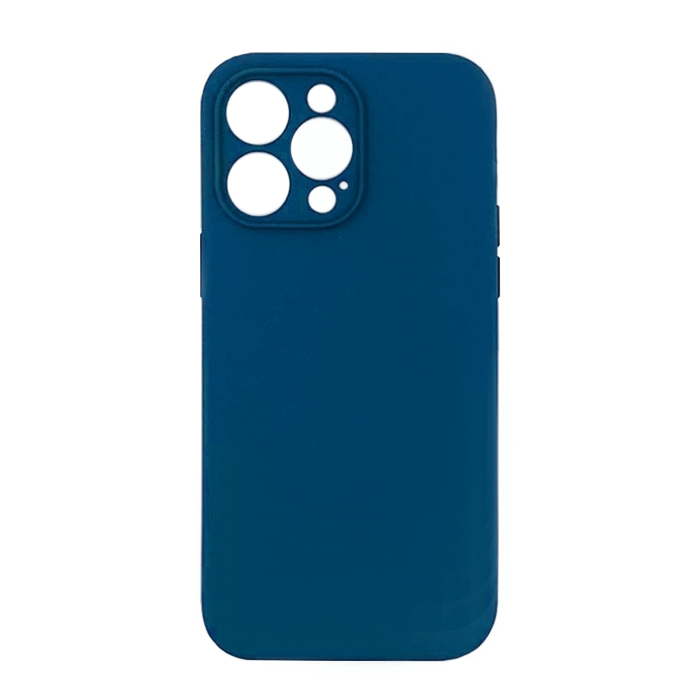 Θήκη Πλάτης Σιλικόνης Back Cover για IPhone 14 Pro Max - Χρώμα : Σκούρο Μπλε