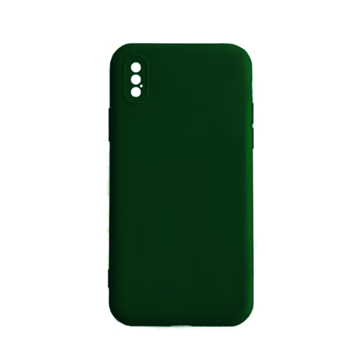 Θήκη Πλάτης Σιλικόνης Back Cover για IPhone XS Max - Χρώμα : Σκούρο Πράσινο