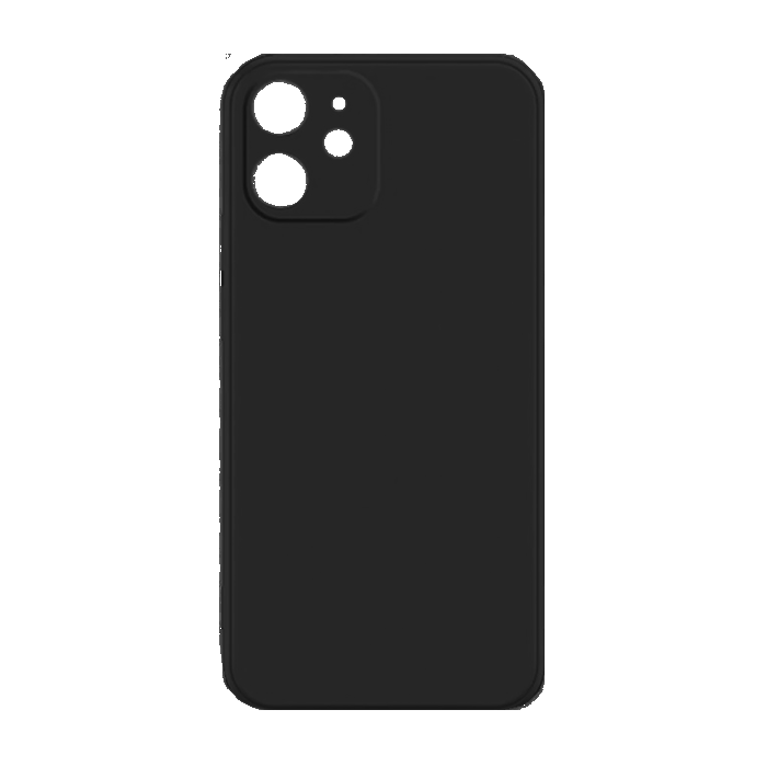Θήκη Πλάτης Σιλικόνης Back Cover για IPhone 12 - Χρώμα : Μαυρο