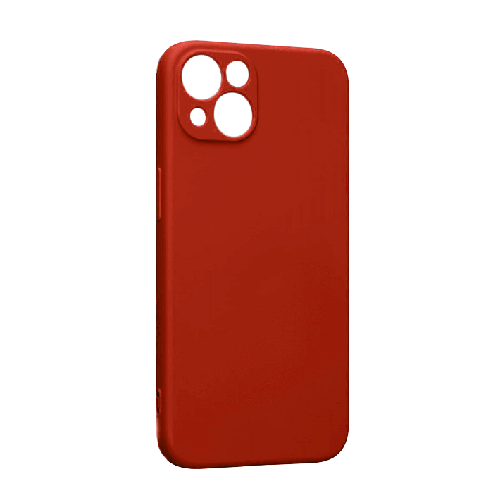 Θήκη Πλάτης Σιλικόνης Back Cover για IPhone 13 - Χρώμα : Κόκκινο