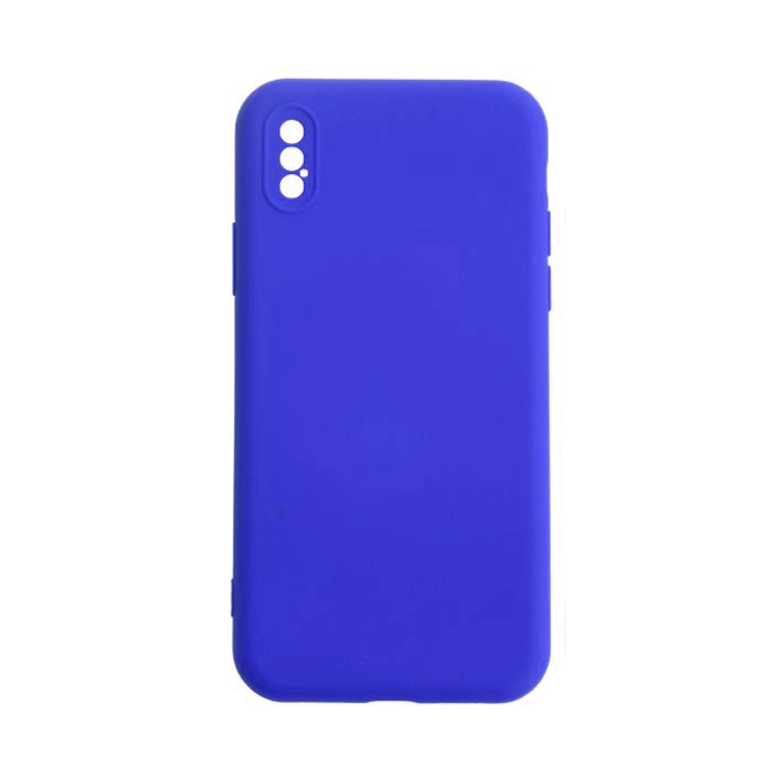 Θήκη Πλάτης Σιλικόνης Back Cover για IPhone XS Max - Χρώμα : Σκούρο Μπλε