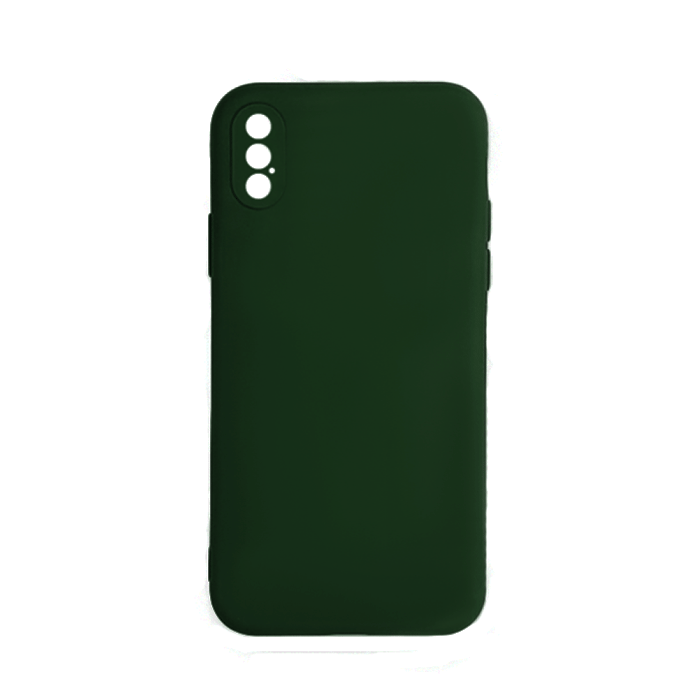 Θήκη Πλάτης Σιλικόνης Back Cover για IPhone X / Xs - Χρώμα : Σκούρο Πράσινο