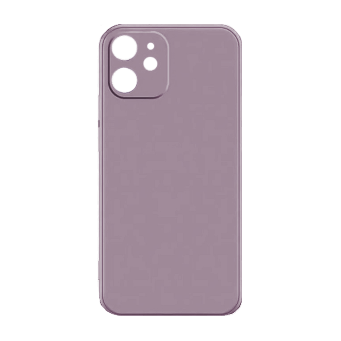 Θήκη Πλάτης Σιλικόνης Back Cover για IPhone 12 - Χρώμα : Μωβ