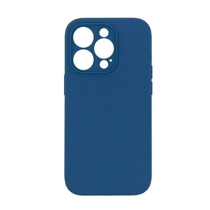 Θήκη Πλάτης Σιλικόνης Back Cover για IPhone 14 Pro - Χρώμα : Σκούρο Μπλε