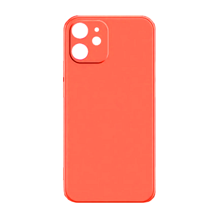 Θήκη Πλάτης Σιλικόνης Back Cover για IPhone 12 Pro - Χρώμα : Κόκκινο