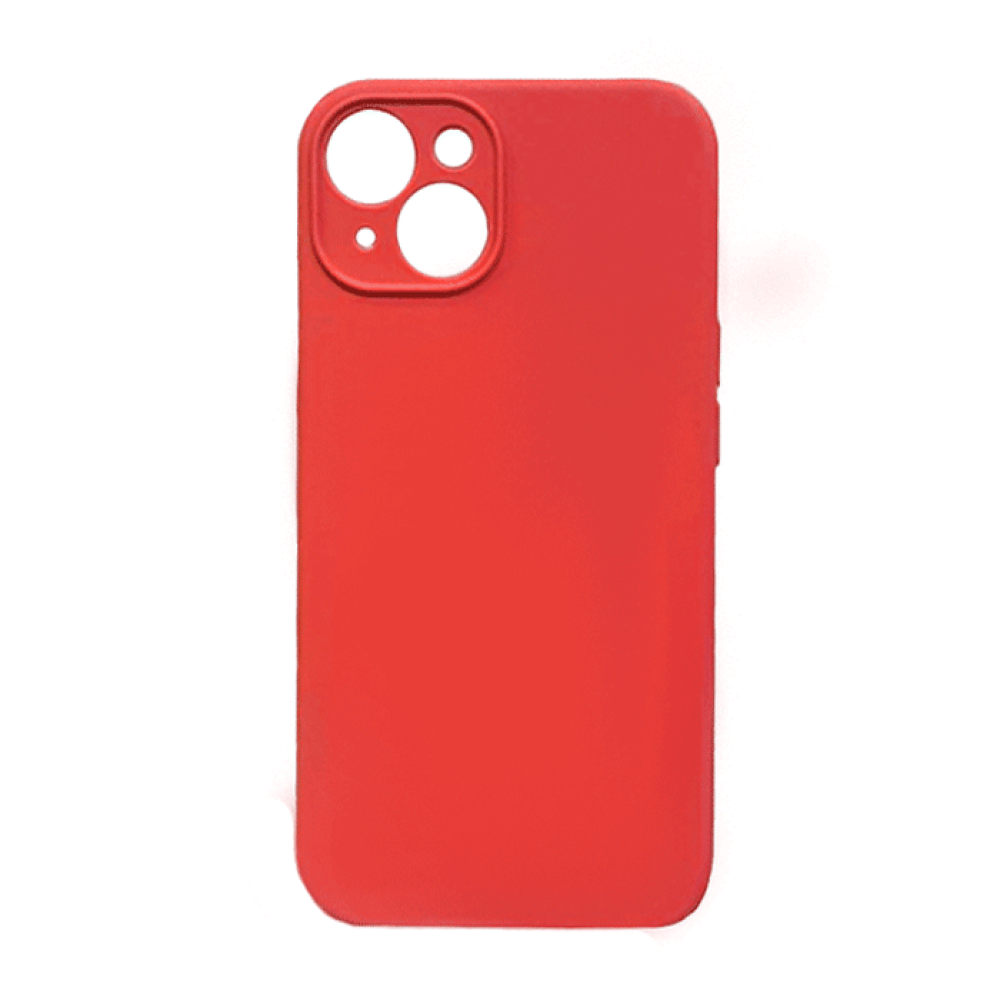 Θήκη Πλάτης Σιλικόνης Back Cover για IPhone 15 Plus - Χρώμα : Κόκκινο