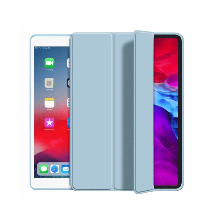 Θήκη Slim PD Smart Tri-Fold Cover HQ Με Pen Case για Samsung TAB A8 10.5 - Χρώμα: Γαλάζιο