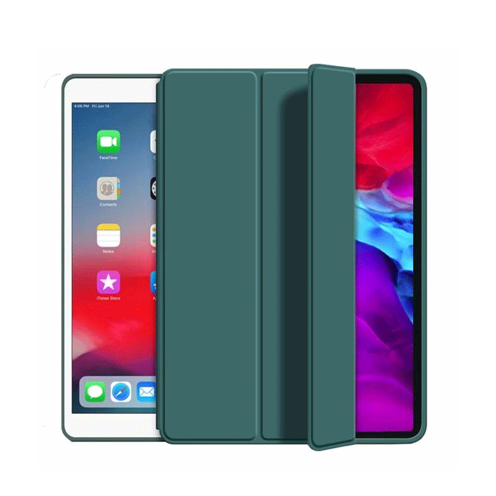 Θήκη Slim PD Smart Tri-Fold Cover HQ Με Pen Case για Apple Ipad 10.2 / 10.5 - Χρώμα: Σκούρο Πράσινο