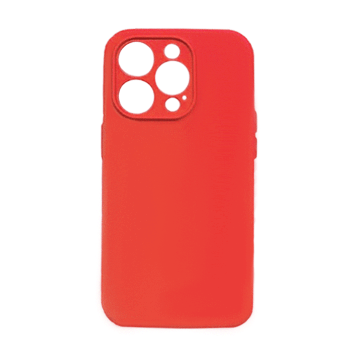 Θήκη Πλάτης Σιλικόνης Back Cover για IPhone 14 Pro - Χρώμα : Κόκκινο