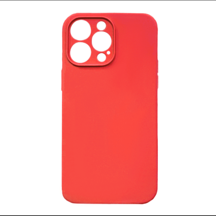 Θήκη Πλάτης Σιλικόνης Back Cover για IPhone 14 Pro Max - Χρώμα : Κόκκινο